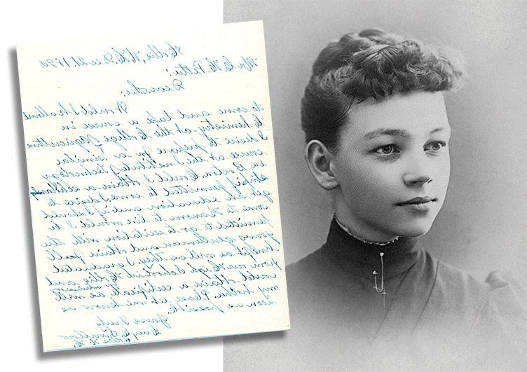 Lucy Swallow and a letter written by Swallow and Delia Brown
